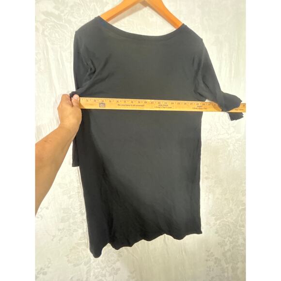 PureJill J Jill T Shirt Medium Black Ballet Sleeve Tunic - Picture 6 of 7